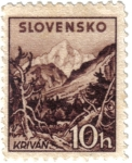 Stamps Slovakia -  Montaña Kriváň. Slovensko