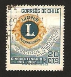 Stamps Chile -  50 anivº de lions international