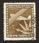 Stamps : America : Chile :  avion