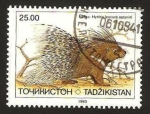 Sellos del Mundo : Asia : Tayikistán : fauna, hystrix leucura satunini