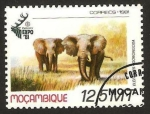 Sellos del Mundo : Africa : Mozambique : elefantes