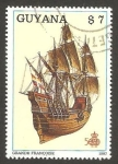 Stamps America - Guyana -  Nave Grande Francoise