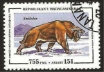 Stamps Madagascar -  diinosaurio smilodon