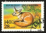 Sellos del Mundo : Africa : Madagascar : fauna, fennecus zerda
