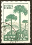 Sellos de America - Chile -  ÁRBOLES  Y  MONTAÑAS