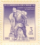 Stamps Chile -  Cuerpo de Bomberos de Santiago