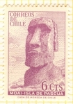 Stamps Chile -  Moai