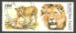 Stamps Africa - Burkina Faso -  león pantera