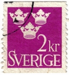 Stamps Sweden -  Las tres coronas