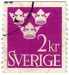 Sellos del Mundo : Europe : Sweden : Las tres coronas