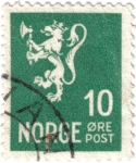 Stamps Norway -  Leon rampante