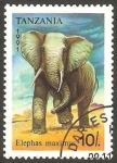 Sellos de Africa - Tanzania -  elefante