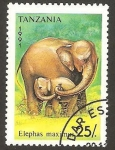 Sellos del Mundo : Africa : Tanzania : elefante