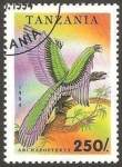 Stamps Africa - Tanzania -  dinosaurio archaeopteryx