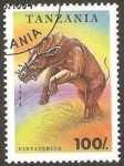 Stamps Tanzania -  dinosaurio uintaterius