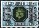 Stamps United Kingdom -  Bodas de Plata, ( 25 años ) de la Coronación de Isabel II.