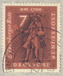 Stamps : Europe : Germany :  Nurnberger Bote um1700