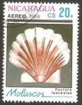 Stamps Nicaragua -  molusco, pectens laqueatus