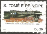 Sellos de Africa - Santo Tom� y Principe -  ferrocarril de la republica federal alemana