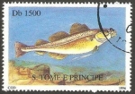 Sellos de Africa - Santo Tom� y Principe -  pez cod