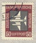 Sellos de Europa - Alemania -  DDR Avion 50  1957