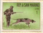Stamps : Europe : San_Marino :  Cazador con perro