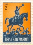 Stamps : Europe : San_Marino :  Caza a caballo