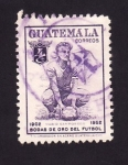 Stamps : America : Guatemala :  1902-1952 Bodas de oro del futbol Mario Camposeco