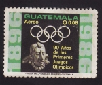 Sellos de America - Guatemala -  90 Años de los Primeros Juegos Olimpicos