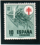 Stamps Spain -  1950 Pro tuberculosos.Edifil 1085