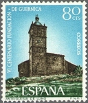 Stamps Spain -  ESPAÑA 1966 1720 Sello Nuevo Centenario Guernica Iglesia de Luno c/señal charnela