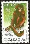 Stamps Nicaragua -  mono colorado