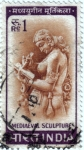 Stamps India -  Escultura medieval