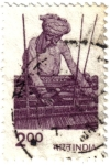 Stamps : Asia : India :  Artesano tejedor