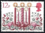 Stamps United Kingdom -  Navidad. Velas