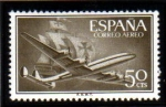Sellos de Europa - Espa�a -  1955 SuperContellation y Sta. Maria Edifil 1171