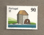 Stamps Portugal -  Molino de río en Braga