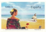 Stamps : Europe : Spain :  ESPAÑA 2010 4532 Sello Nuevo Turismo Mujer con Mantón de Manila  (J. Carrero)