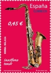 Stamps Spain -  ESPAÑA 2010 4550 Sello Nuevo Instrumentos Musicales Saxo Tenor