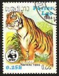 Sellos de Asia - Laos -  pantera tigre