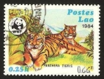 Sellos de Asia - Laos -  pantera tigre