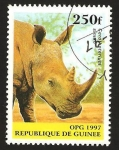 Sellos de Africa - Guinea -  rinoceronte