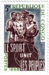 Stamps : Africa : Republic_of_the_Congo :  El deporte une a los pueblos.1966