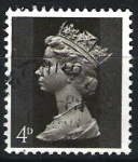 Stamps United Kingdom -  Isabel II   ( con franjas )