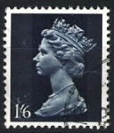 Stamps United Kingdom -  Isabel II   ( con franjas )