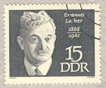 Stamps Germany -  DDR Emanuel Lasker  1868-1941