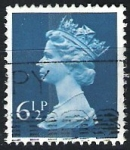 Sellos de Europa - Reino Unido -  Isabel II   ( con una franja  )