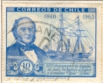 Sellos de America - Chile -  W. Weelwright y barco a vapor
