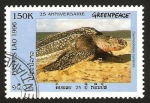 Stamps Asia - Laos -  25 anivº de greenpeace