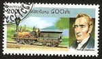 Sellos de Asia - Laos -  locomotora